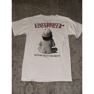 VINTAGE CARDINAL U OF L NOTHIN BUTT‎  THE BEST WHITE TSHIRT YOUTH LARGE